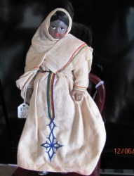 10'' MISSIONARY RELIGIOUS BROWN CLOTH DOLL ETHIOPIA GARMENTS 1221
